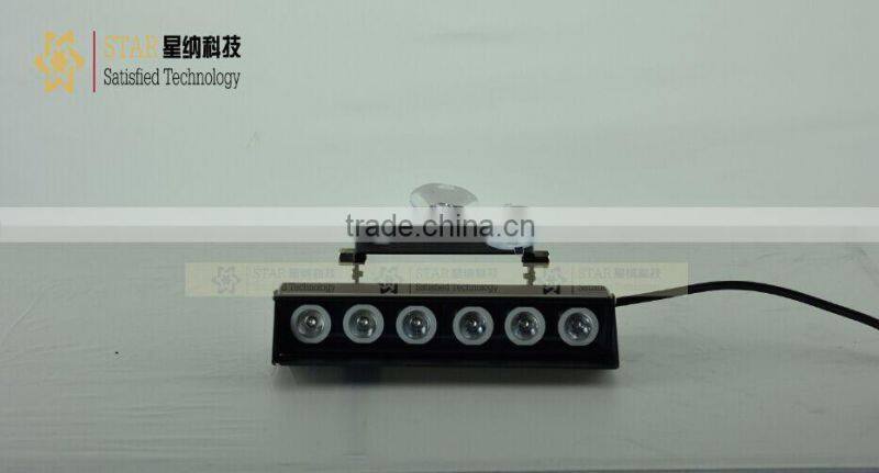 12V 3W*6 LED police blue visor dash led lights(XN-4B902)