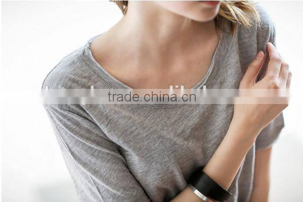 2015 New Design O Neck Short Sleeves Casual Summer Slub -Cotton T Shirt OEM T-shirt