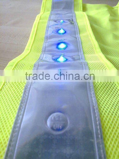 LED safety vest/Hi vis LED Safety Jackets/ reflective safety vest