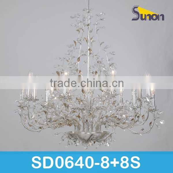 SD0640/1white brush gold simple wrought Iron old fashioned style chandelier/single hanging lighting