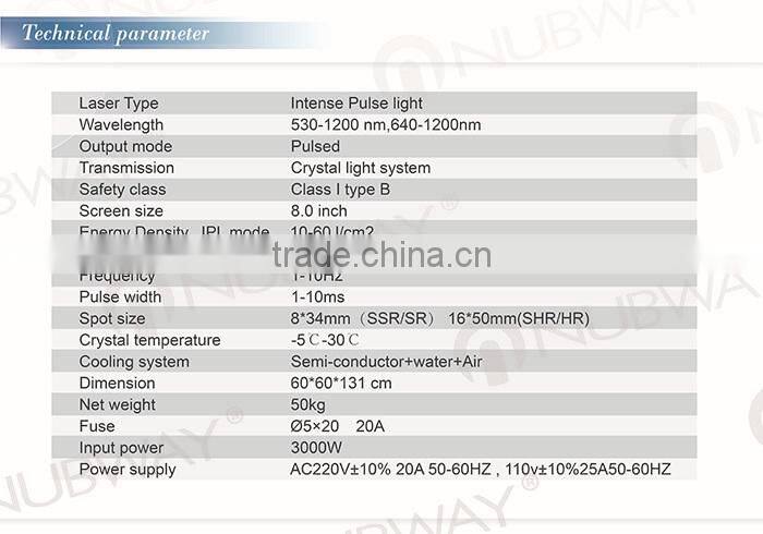 E-light SHR Hair Removal Beauty Device No No Hair Skin Care Product Supply