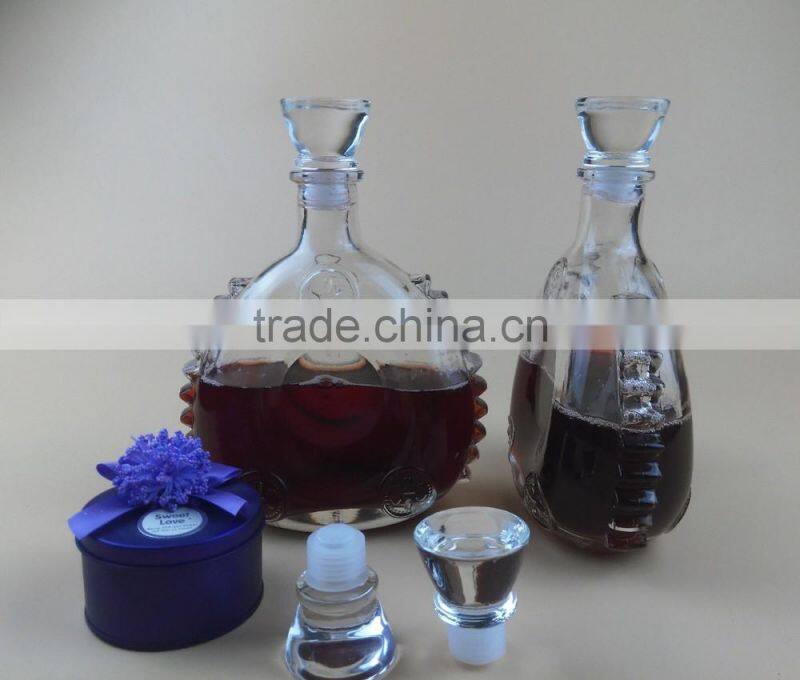 glass whiskey bottle with top
