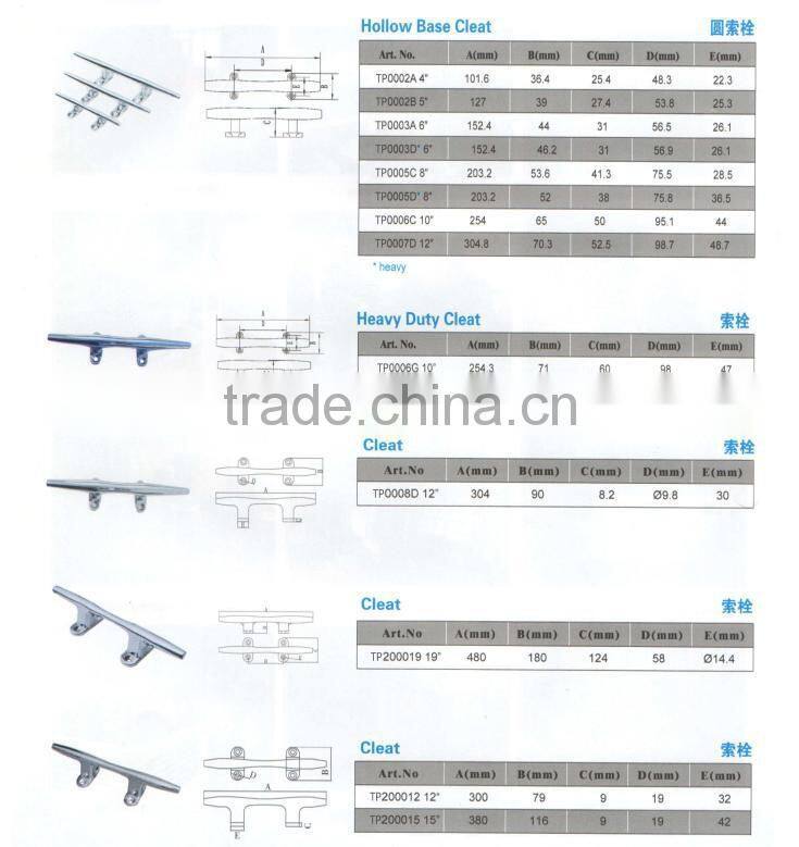 High quality custom mooring cleat,customized marine ship cleats for yacht
