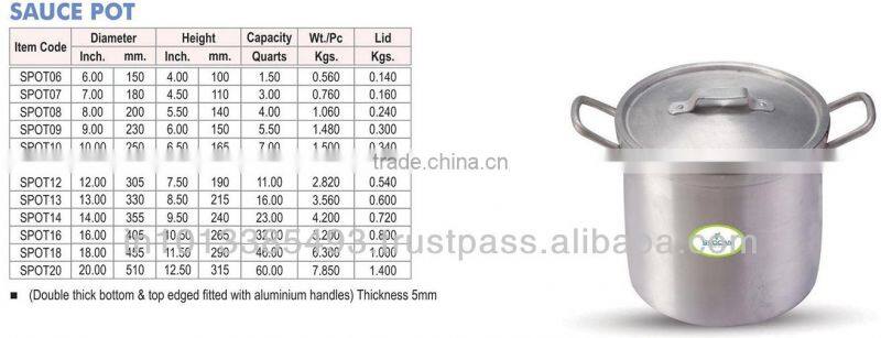 Aluminum Sauce Pot with Lid