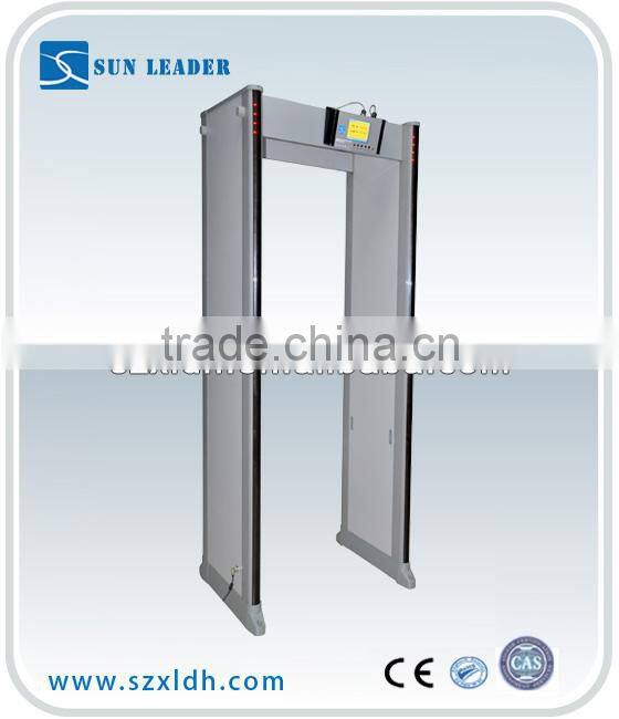 24zones LCD display LED alarm lights walk through metal detector