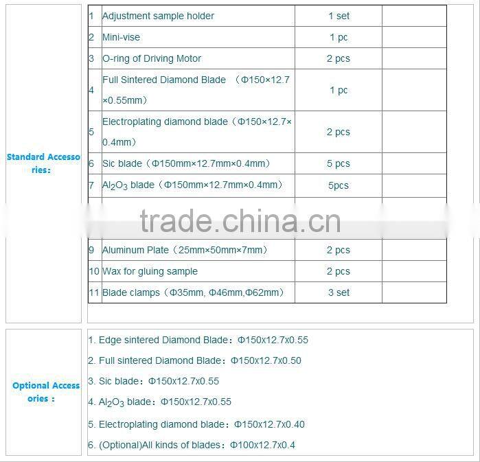 SYJ-160 Low Speed Diamond Saw weiyi brand cutting machine