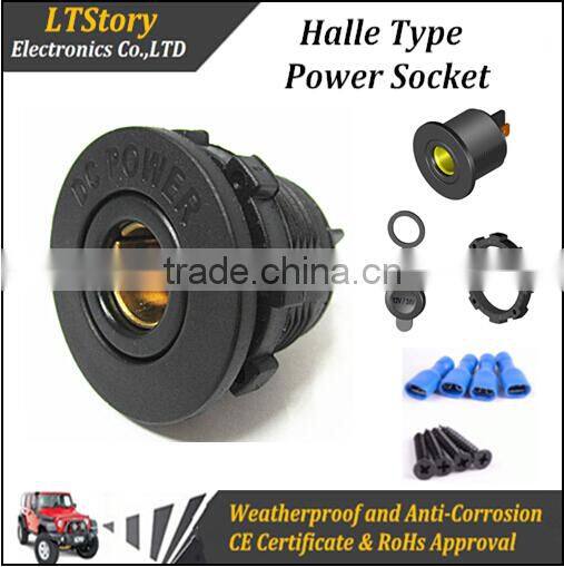 DC waterproof round Power socket Hella style for 12V 24V