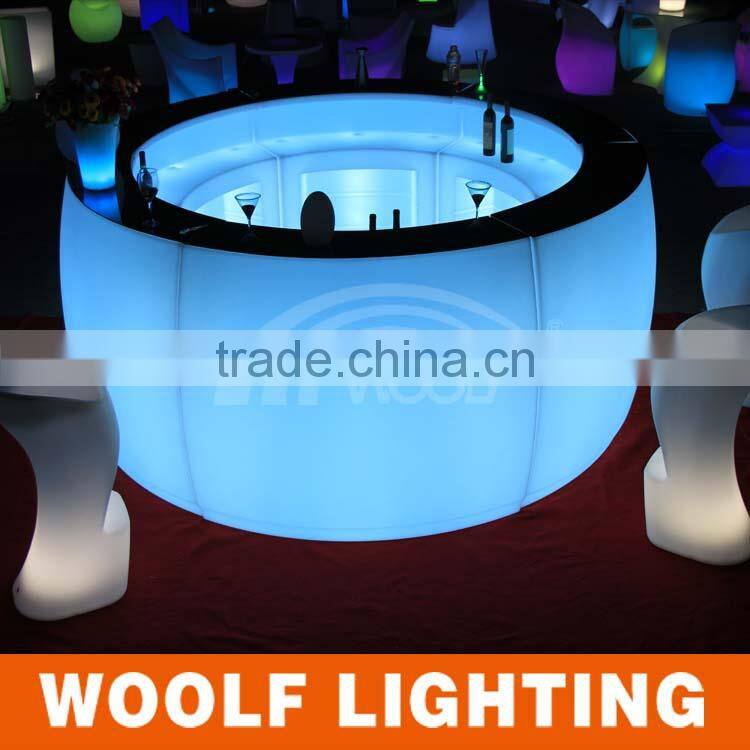Indoor Plastic Color Changing LED Light Up Bar Table