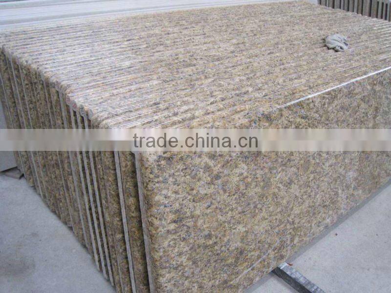 Yellow granite kitchen countertop