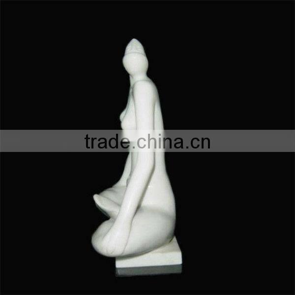 White Stone Abstract Carving Sculpture