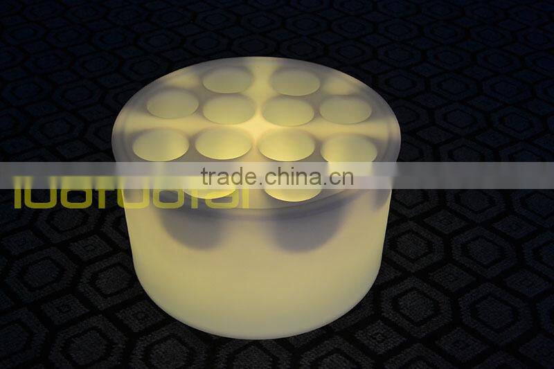 Eco-friendly polyethylene LED wine cup tray ,LED serving tray LED wine glass tray LTT-WB08A