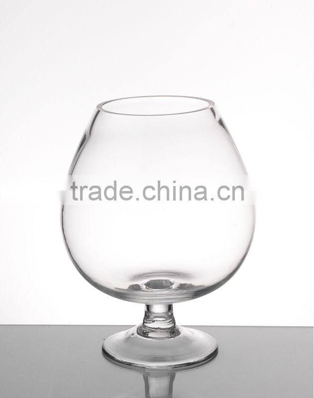 hyacinth glass vase,clear irregular glass vase in high quality,mouth blown glassware
