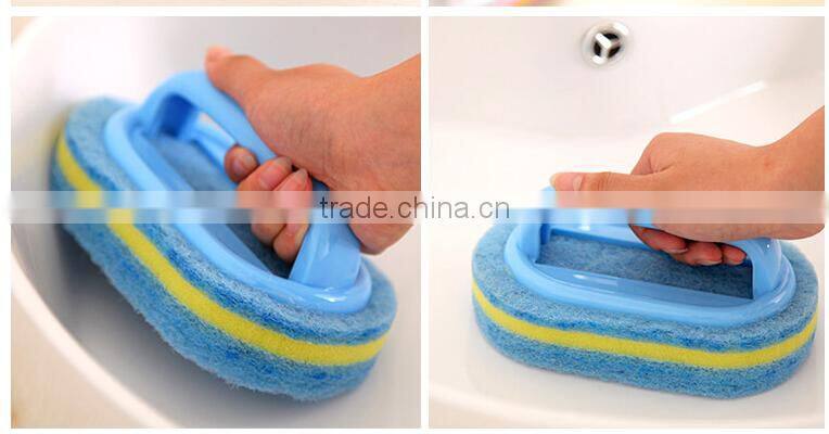 Q049 Plastic handle kitchen cleaning sponge bath brush