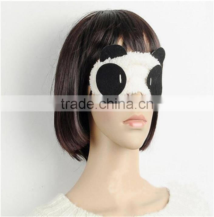 N182 Funny plush panda animal sleep eye mask