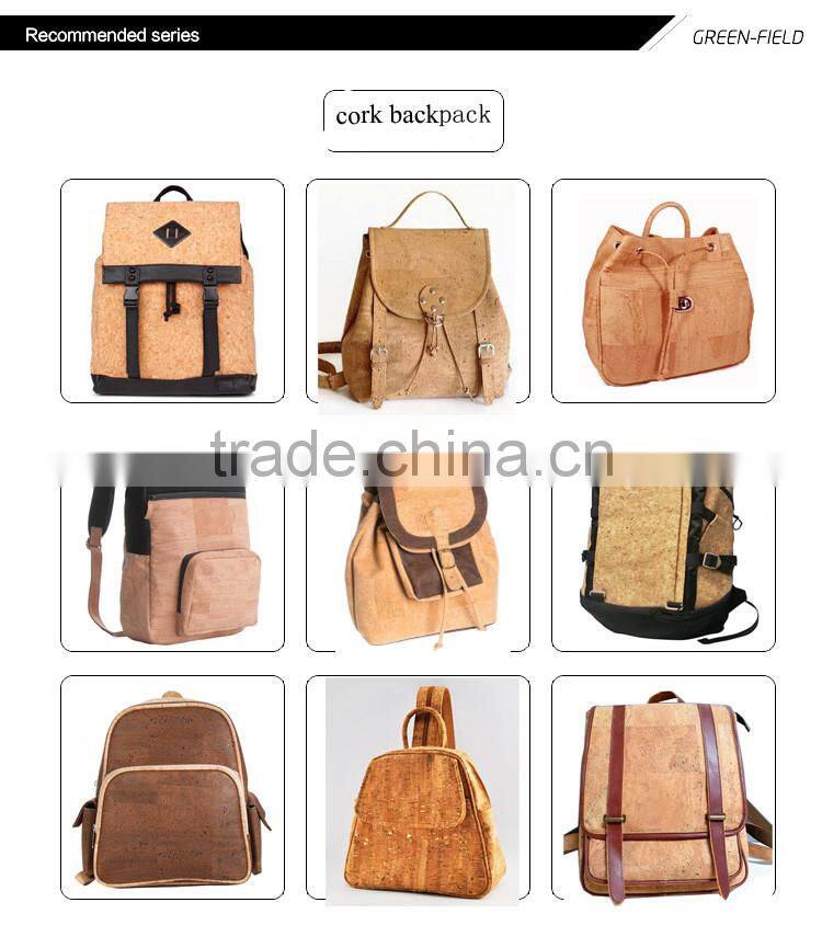 Natural Portugal Rustic Cork Bag Handbag shoulder bag with metallic chain shoulder starps