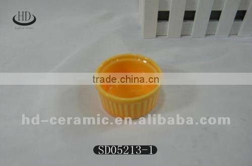 colored ceramic appetizer serving dish