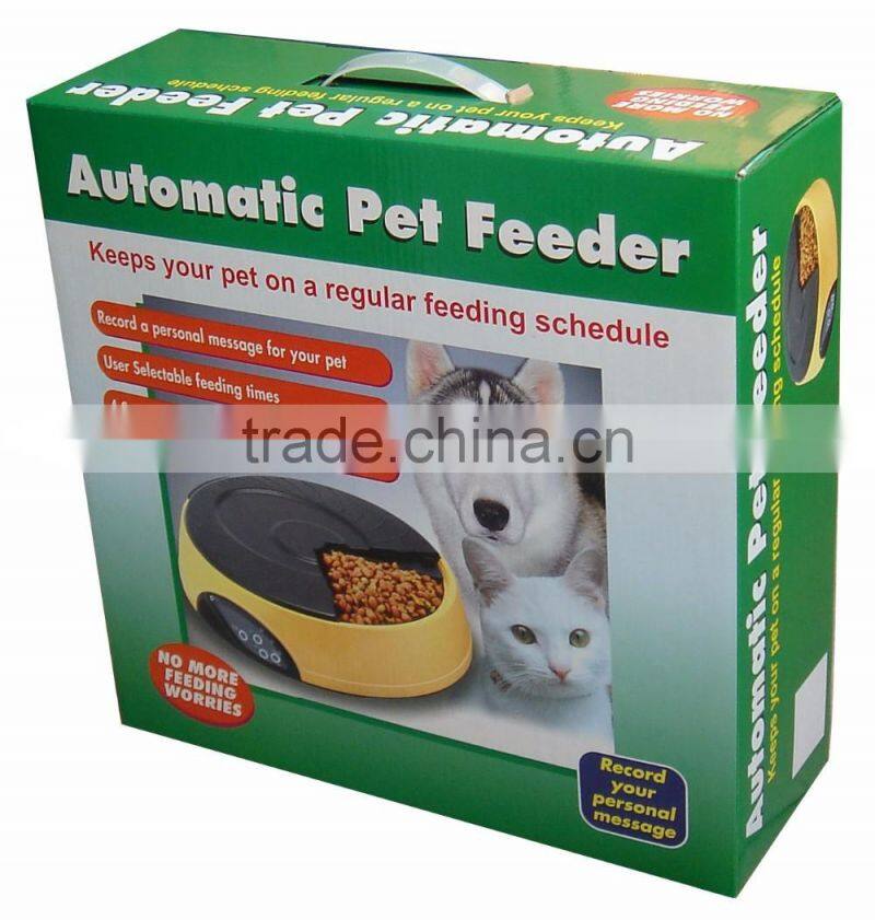 European/American Hot Trendancy Automatic Pet Feeders, 4 Meals Seperate Large Trays Automatic Pet Feeder For Wholesale
