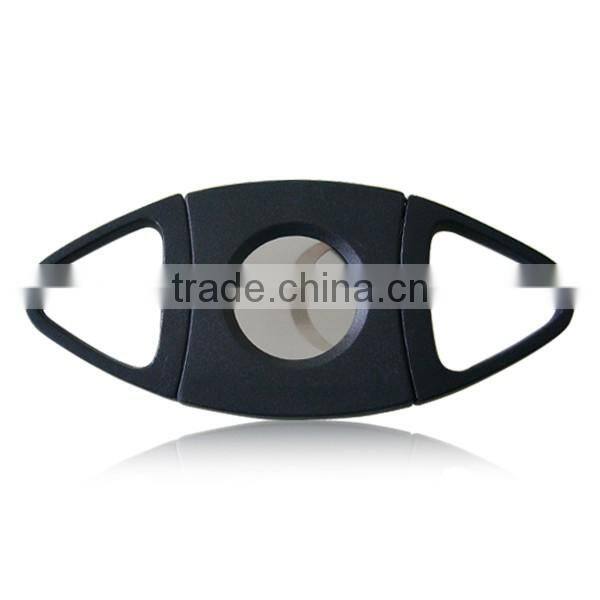 Plastic+Stainless steel cigar knife ,Double blades cigar cutter