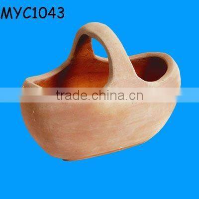 Gold plated terracotta indoor herb pots