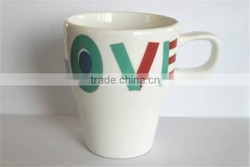 heart shape ceramic couple cup