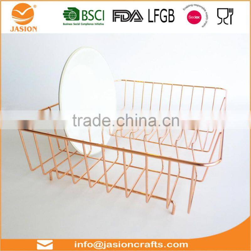 WI2907 Metal Wire Coated Dish Rack Kitchen Sink Drainer