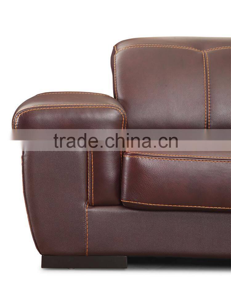 luxury furniture modern 100% top grain leather sofa set