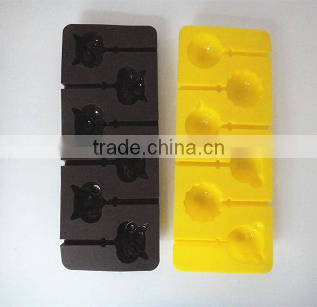 Owl shaped 6 cups silicone ice cube tray chocolate mold