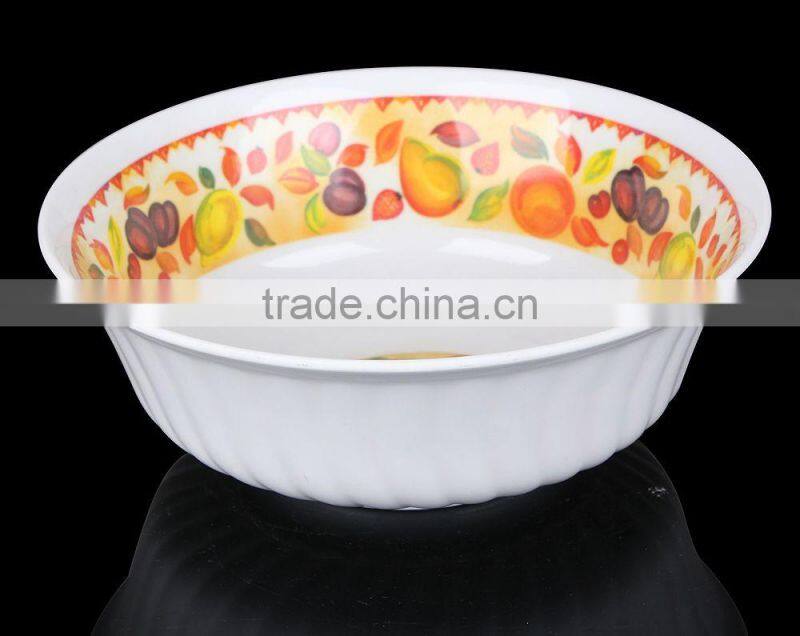 Melamine Restaurant Plastic Salad Rimmed Soup Bowls Square White
