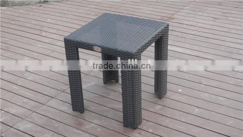 Soho Haiti Aluminum Square Rattan Table With Tempered Glass