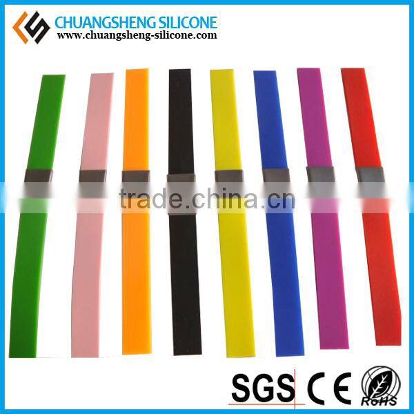 2016 most fashion Bar code silicone abroad bangles, promotional wirstband,