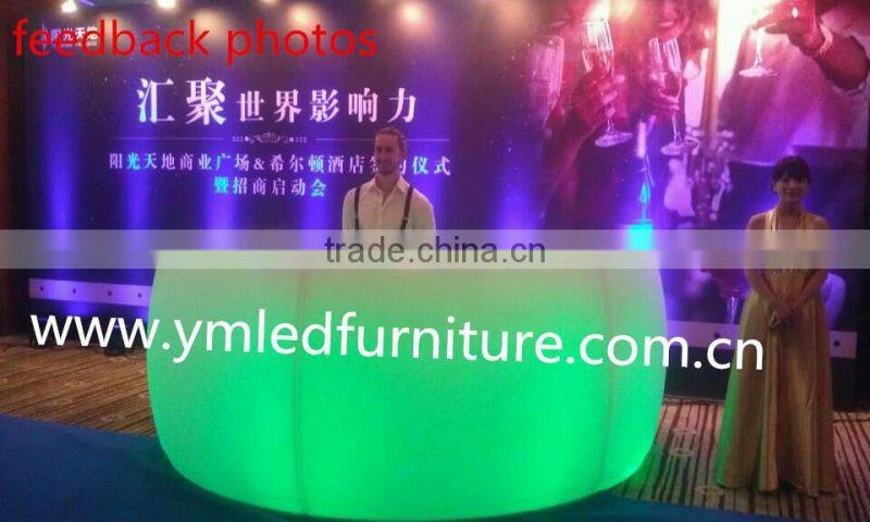 Remote Control Glowing Plastic Led Table Night Led Bar Table High Led Coffee Table