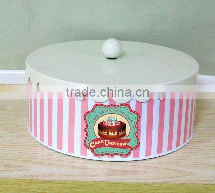 Metal cookie jar cake iron storage can cake tin