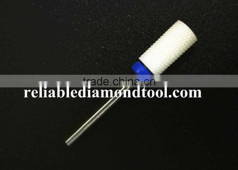 Medium Type Mshank diameter 2.35mm Ceramic Burr For Nail 1 Piece Huaxing large barrel