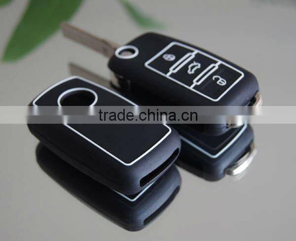 2016 Wholesale silicone car key covers for Volkswagen 3 buttons