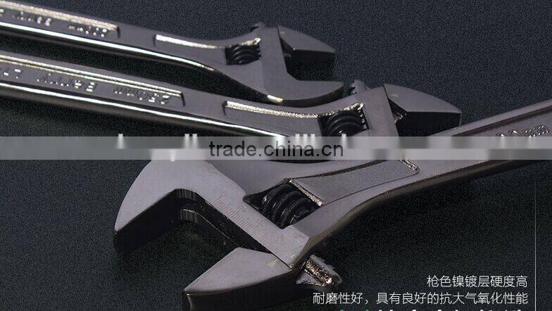 Berrylion 10" Nickel Alloy Black Adjustable Wrench Pearl Nickel Adjustable Wrench