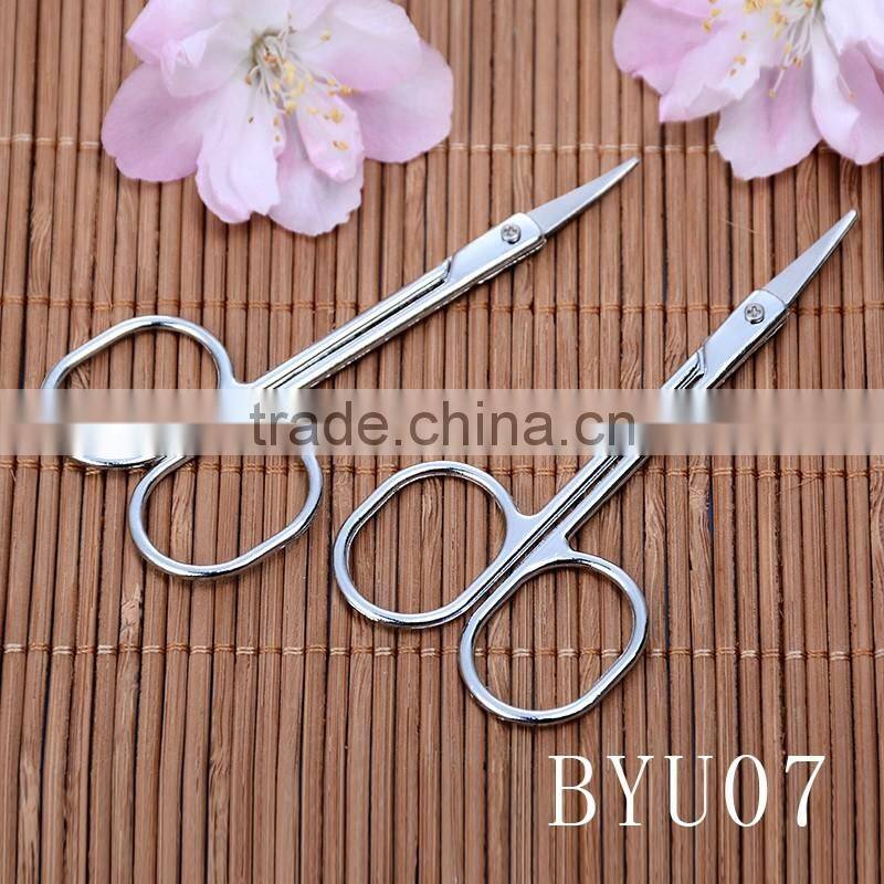 stainless steel beauty scissors eyebrow double eyelid false eyelashes round toe safety scissors eyebrow scissors nose