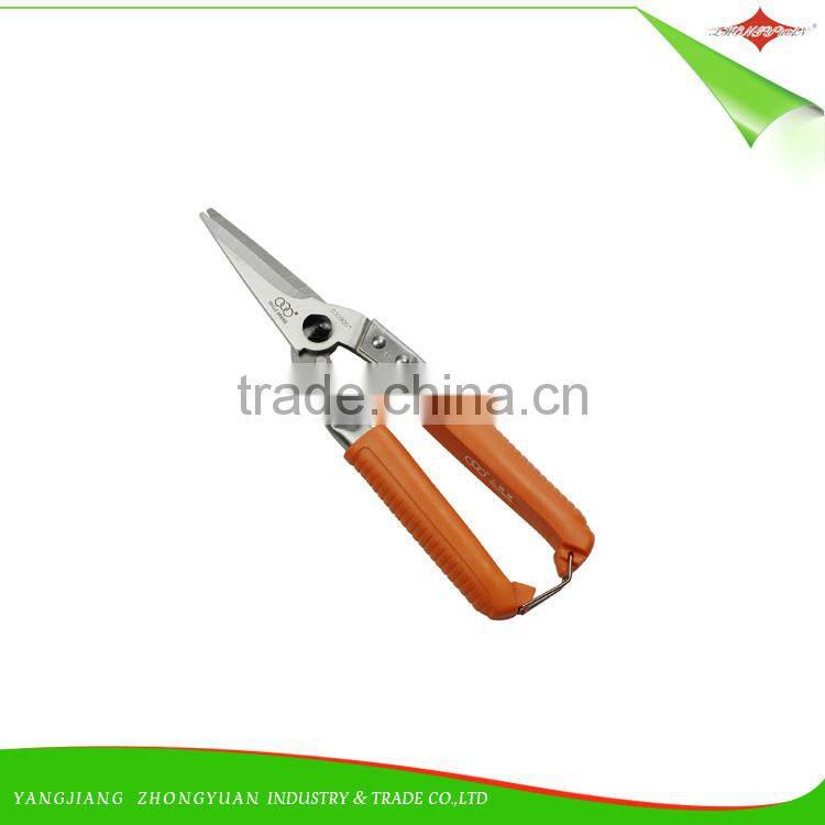8.5 Inches Stainless Steel Garden Scissors/Pruner with PVC Handle