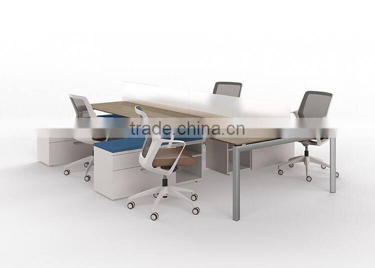 mdf office furniture set 4 people office desk