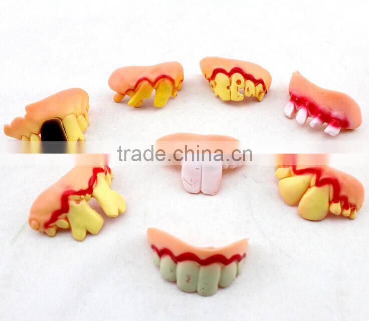 Halloween party fake teeth PVC fake teeth props fake teeth