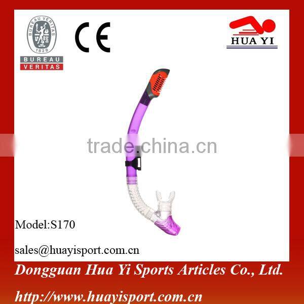 Comfortable underwate low volume durable swimming snorkel