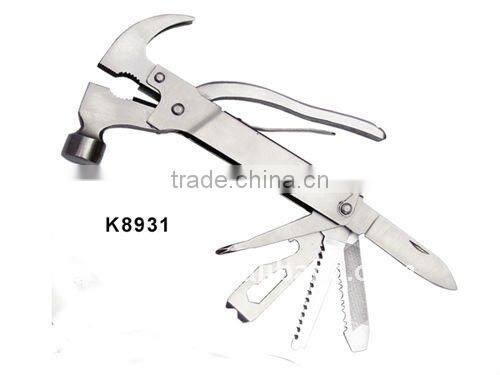 2014 new hardware multi tool wrench multi wrench stainless steel axe multi purpose hammer pocket rubber car tool K8931