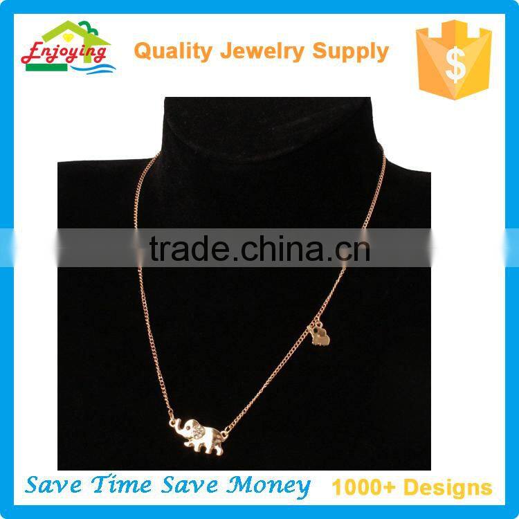 Most Popular Elephant Crystal Gold Plated Necklace, Necklace For Gift and Anniversary