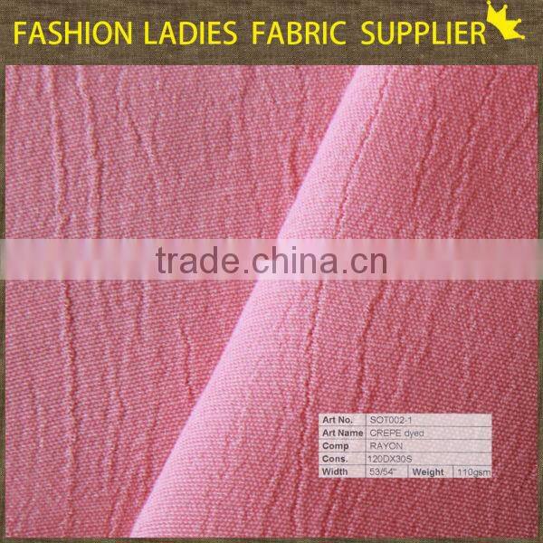 Nayon dyed crepe fabric, the dyed crepe fabric made in shaoxing keqiao. high quality dyed crepe fabric