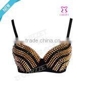 Ladies Plastic Boned Jacquard Crystal Bridal Corset Low price