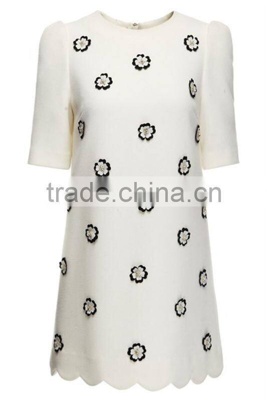 latest dress celebrity in party dress appliqued women dress