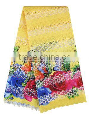 100% Cotton,100% Soft Cotton Swiss Lace Fabric Material And Woven Technics Guipure Lace Fabric CP0024