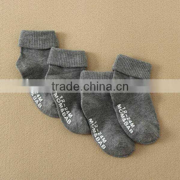 MOM AND BAB 2014 baby clothes cotton plain white baby socks