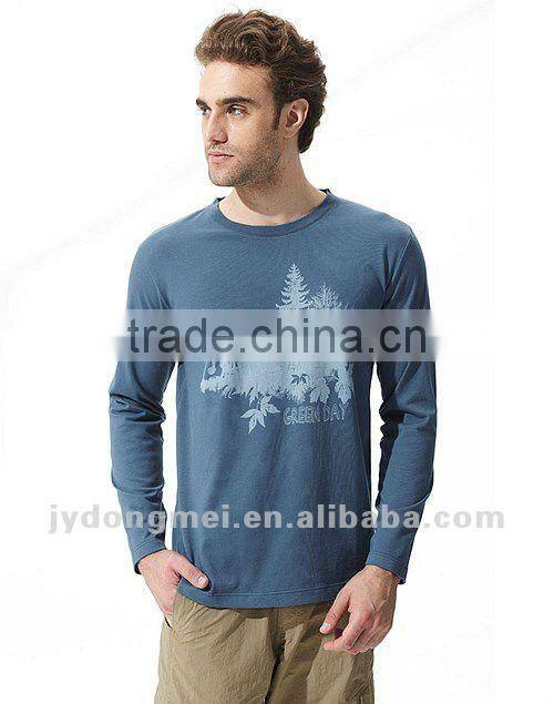 mens casual round collar long sleeve