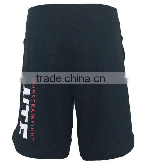OEM service wholesale sportswear custom logo mens black mma shorts