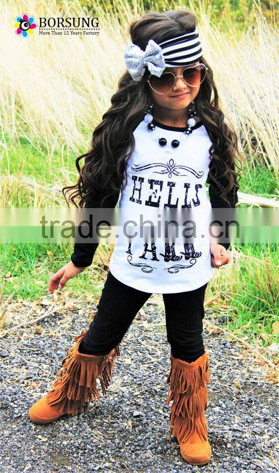 Wholesale cotton Kids raglan sleeve printing t-shirts